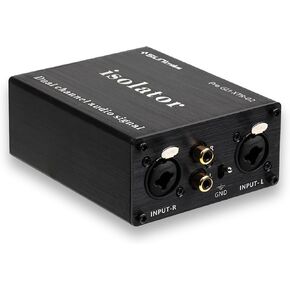 Pro GLI-XTS-02 3Pin XLR/TS/TRS 6.5inch Ground Loop Noise Isolator Box Hum Eliminator for Audio Playing System Ground Loop Isolation (Pro GLI-XTS-02)