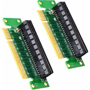 PCI-E 8X Riser Card Adapter – Flexible 90° Right-Angle GPU/Expansion Card Mount, 8X to 8X Gen 3.0 Extension – Compatible with Mining, Gaming PCs, and SFF Builds