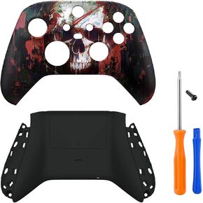 eXtremeRate Custom Phantom Skull Patterned Shell for Xbox Series X|S + Bottom Shell for Xbox Series X/S Controller
