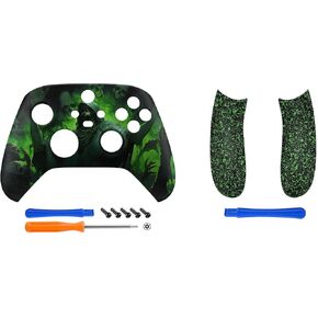 eXtremeRate Dark Carnival Patterned Shell + Replacement Left Right Side Rails for Xbox Series X/S Controller
