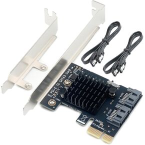 PCIe to Dual SATA III Adapter Card - 6Gbps Hot Swap SATA Expansion for HDD/SSD, Windows/Mac/Linux with Low-Profile Bracket
