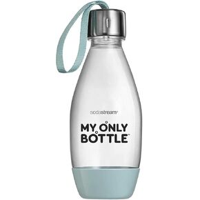Sodastream زجاجة كربنة على نمط الزجاجة الوحيدة ، 0.5 لتر صغيرة ، حجم محمول ، مناسب للاستخدام في أي مكان ، آمن غسالة الصحون ، اللون: الأزرق ، المواد: تريتان ، BPA مجاني
