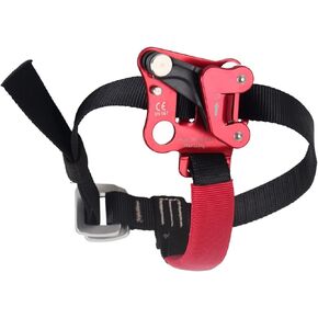 Aviation Aluminum Lightweight Climbing Foot Ascender Red Right Foot Riser for Mountaineering Rock Climbing Rescue Work (Right Foot Ascender/red),Other Extreme Sports Equipment