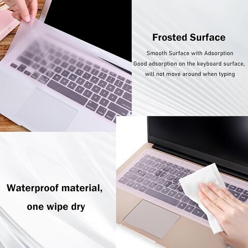 EKIND 2 Sheets Universal Waterproof and Dustproof Keyboard Cover for 12-14 Inch Laptops, with Keypad Keyboard Cover Size (L:12.2" x W:5.08"), Ultra Thin Silicone Skin Protector (Transparent) in Kuwait
