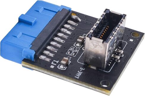 USB 3.0 Front 19PIN to 3.1 Type-C Front Panel Header Type-E Adapter 20 to 19 Pin Expansion Card for Computer Mainboard (Header-180 degree ),MUFAN-NB-A in Saudi Arabia
