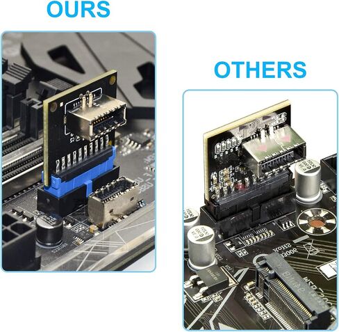 USB 3.0 Front 19PIN to 3.1 Type-C Front Panel Header Type-E Adapter 20 to 19 Pin Expansion Card for Computer Mainboard (Header-180 degree ),MUFAN-NB-A in Saudi Arabia