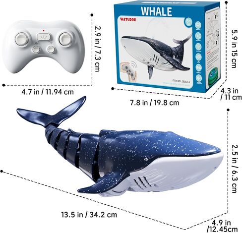 Remote Control Shark Toys for Boys Kids, 1:18 Scale High Simulation Shark for Pool, 2.4Ghz Electric RC Shark Boat Fish Toys with Light & Spray, Toy Shark Gifts for 6 7 8 9 Year olds Kid Boys Girls in Kuwait