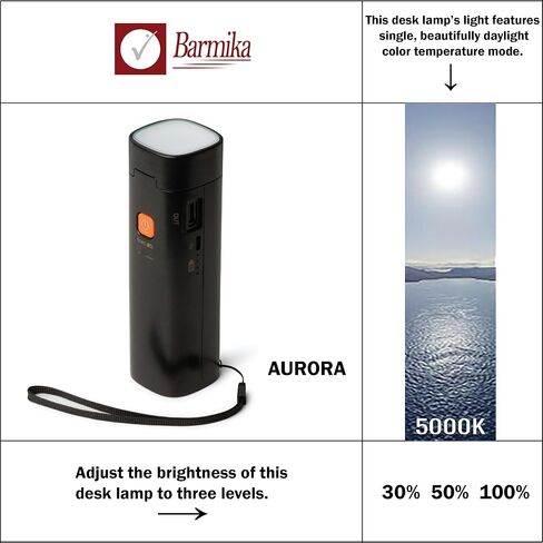 Small Rechargeable Lamp, Cordless Desk Lamp with Power Bank, Flashlight Battery Powered, Rechargeable Table Lamp, Emergency Lights for Home, Portable Camping Light with Phone Holder, Black in Saudi Arabia