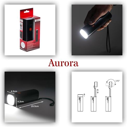 Small Rechargeable Lamp, Cordless Desk Lamp with Power Bank, Flashlight Battery Powered, Rechargeable Table Lamp, Emergency Lights for Home, Portable Camping Light with Phone Holder, Black in Saudi Arabia
