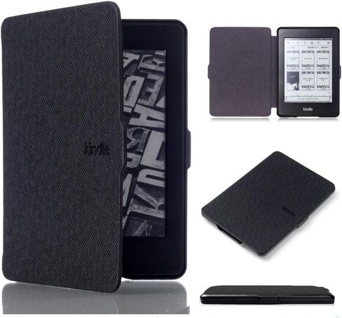 Custer Case for Kindle Paperwhite 1/2/3 2012 2013 2015 2016,Ultra-Thin PU-Leather Hard Shell Cover for Kindle Paperwhite 1/2/3 2012 2013 2015 2016 - Blue in Saudi Arabia