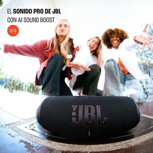 JBL Charge 6 - Portable Waterproof & Drop-Proof Bluetooth Speaker, Bold Pro Sound with AI Sound Boost, 28Hrs of Playtime, Built-in powerbank & Comes with a Sturdy/Removable Carrying Strap (Blue) in Saudi Arabia