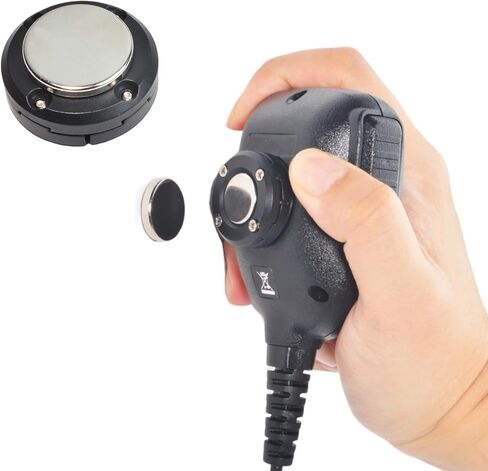 UAYESOK Magnet CB Mic Holder, Portable Vehicle Mic Clip Mount for Mobile Ham Radio Handheld Speaker mics with Round Knob in Kuwait