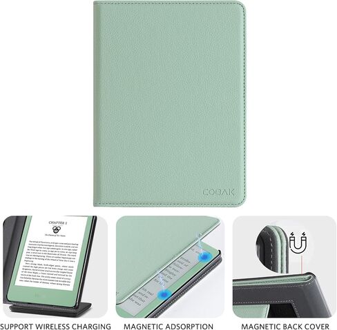 CoBak Case for 6" E-Reader - PU Leather Smart Cover with Auto Sleep/Wake & Hand Strap, not Compatible with Kobo Clara,Tranquil Bloom in Kuwait