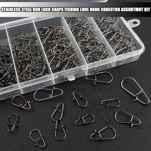 JSHANMEI CRANKBAIT SNAPS الصيد مقاطع المفاجئة الفولاذ المقاوم للصدأ قفل الثنائي اللقطات تغيير سريع مقاطع الصيد السرعة سريعة الخطاف الموصل in Kuwait