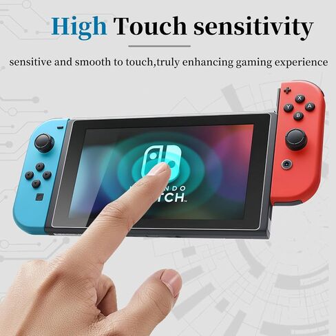 3 Pack for Nintendo Switch 6.2 Inch Screen Protector [Anti-Blue Lighting], Tempered Glass Screen Protector, Anti Scratch, Touch Sensitive,Easy Installation in Saudi Arabia