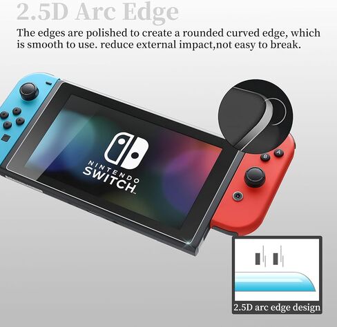 3 Pack for Nintendo Switch 6.2 Inch Screen Protector [Anti-Blue Lighting], Tempered Glass Screen Protector, Anti Scratch, Touch Sensitive,Easy Installation in Saudi Arabia