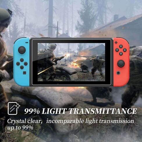 3 Pack for Nintendo Switch 6.2 Inch Screen Protector [Anti-Blue Lighting], Tempered Glass Screen Protector, Anti Scratch, Touch Sensitive,Easy Installation in Saudi Arabia