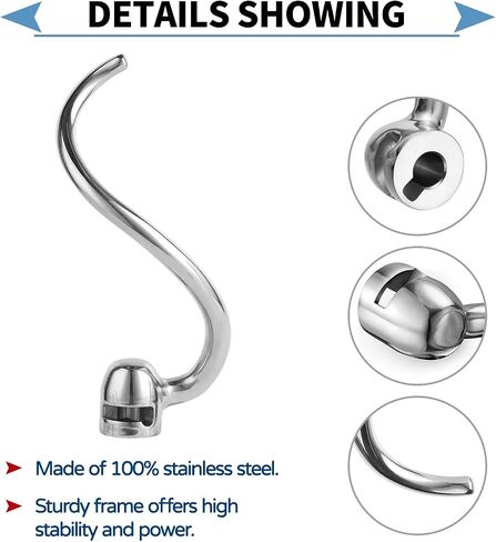 Stainless Steel Paddle Attachment Rust-Resistant Compatible with KitchenAid 5-6QT Mixer, Bowl Lift Stand Mixer Attachment for Quick Kneading of Bread, Pasta, Cookies, Pizza, Etc. Dishwasher Safe in Saudi Arabia