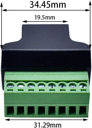 4PCS RJ45 Screw Terminal Adapter Block,RJ45 Ethernet Male to 8 Pin Connector for CCTV DVR Cat5 Cat6 Cat7 in Kuwait