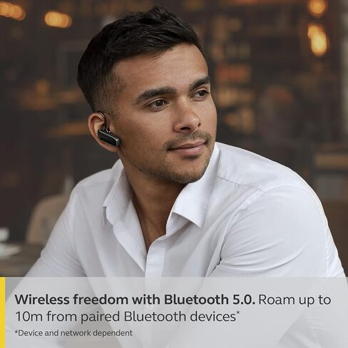 Jabra Talk 65 Mono Bluetooth Headset - Premium Wireless Single Ear Headset - 2 Built-In Noise Cancelling Microphones, Media Streaming, Up to 100 Meters Bluetooth Range - Black in Saudi Arabia