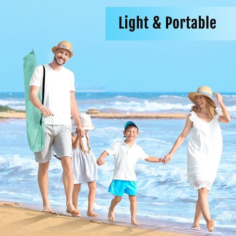 WhiteFang Deluxe Pop Up Beach Tent Sun Shade Shelter for 3-4/5-6 Person, UV Protection, Extendable Floor with 3 Ventilating Windows Plus Carrying Bag, Stakes, and Guy Lines in Kuwait