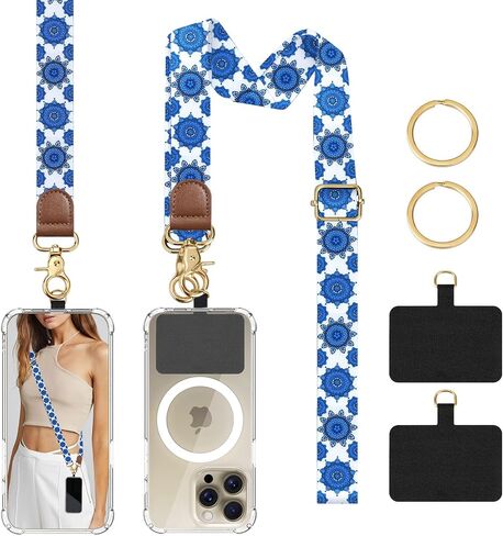 Timovo Phone Lanyard Crossbody Wrist Strap ، حزام هاتف قابل للتعديل للسرقة لجميع حالات الهاتف ، الشبل الشامل للهواتف المحمولة للنساء والرجال ، الأسود in Saudi Arabia