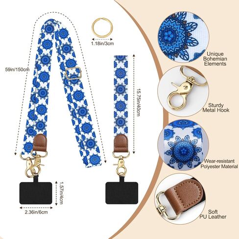 Timovo Phone Lanyard Crossbody Wrist Strap ، حزام هاتف قابل للتعديل للسرقة لجميع حالات الهاتف ، الشبل الشامل للهواتف المحمولة للنساء والرجال ، الأسود in Saudi Arabia