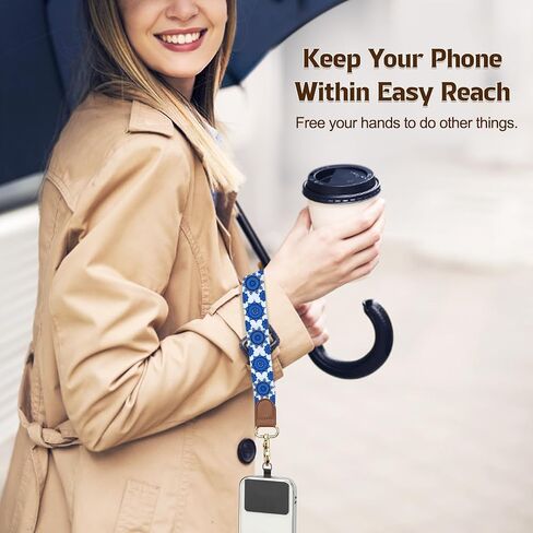 Timovo Phone Lanyard Crossbody Wrist Strap ، حزام هاتف قابل للتعديل للسرقة لجميع حالات الهاتف ، الشبل الشامل للهواتف المحمولة للنساء والرجال ، الأسود in Saudi Arabia