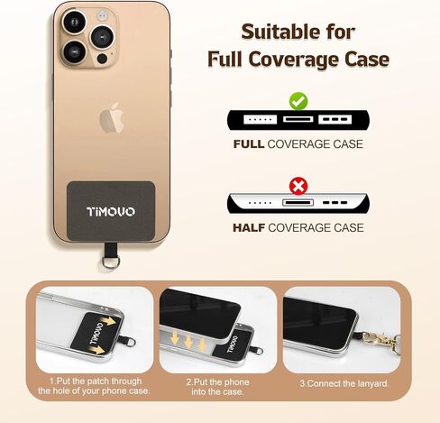 Timovo Phone Lanyard Crossbody Wrist Strap ، حزام هاتف قابل للتعديل للسرقة لجميع حالات الهاتف ، الشبل الشامل للهواتف المحمولة للنساء والرجال ، الأسود in Saudi Arabia