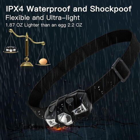 KueHe LED Headlamps with Red Light Requires Only One AA Battery Lightweight Small Headlamp for Adults Kids Camping Running Hurricane Emergency (Included Batteries) in Saudi Arabia