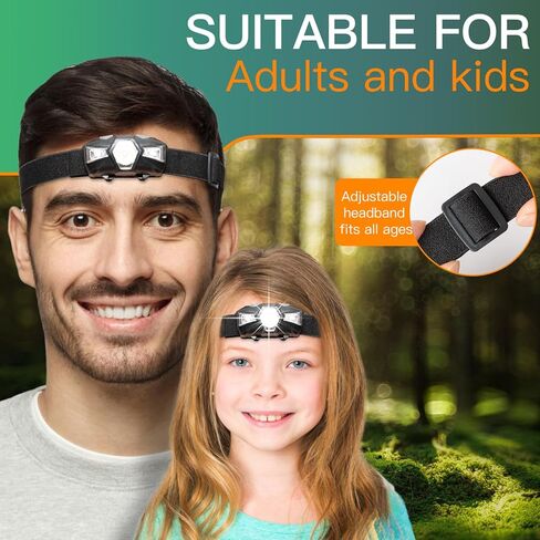 KueHe LED Headlamps with Red Light Requires Only One AA Battery Lightweight Small Headlamp for Adults Kids Camping Running Hurricane Emergency (Included Batteries) in Saudi Arabia