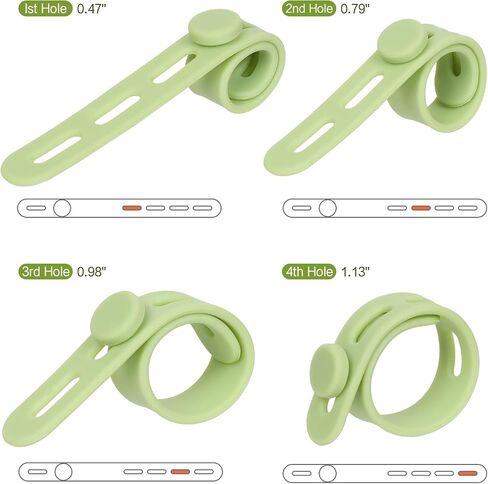 24pcs علاقات كبل السيليكون - علاقات كبل قابلة لإعادة الاستخدام ، مع تصميم مشبك قفل ، وروابط حزام كابل التثبيت القابل للتعديل ، منظم سلك مرونة متعددة الأغراض (4 ألوان) in Kuwait