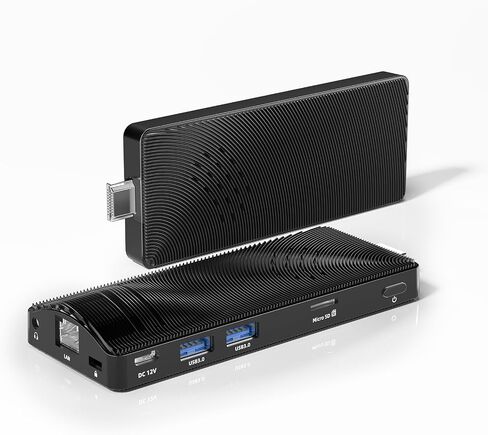 HEIGAOLAP Mini PC Stick, Fanless Mini Desktop Computer, Pentium N4200 4GB 64GB eMMC (1.1 GHz), Small PC, USB3.0 X 2 Gigabit Ethernet 4K 60Hz, WiFi BT 5.0 HDMI 2.0 for Business Industrial IOT Media in Saudi Arabia