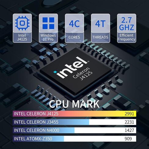 HEIGAOLAP Mini PC Stick, Fanless Mini Desktop Computer, Pentium N4200 4GB 64GB eMMC (1.1 GHz), Small PC, USB3.0 X 2 Gigabit Ethernet 4K 60Hz, WiFi BT 5.0 HDMI 2.0 for Business Industrial IOT Media in Saudi Arabia