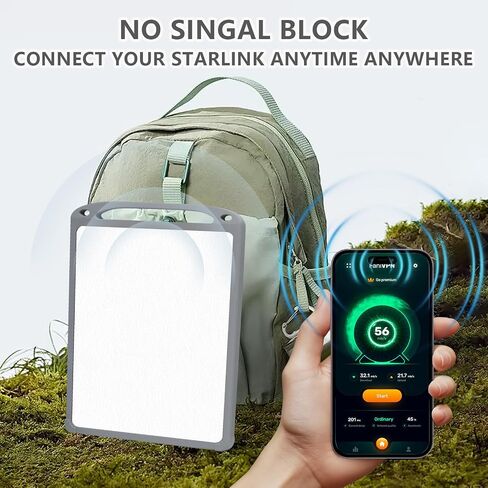 Protective Cover for Starlink Mini, Portable Silicone Case for Starlink Mini Dish Accessories Outdoor Travel Hiking Shockproof Anti-Drop Case with Handle No Signal Block in Saudi Arabia
