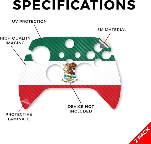 Skin Compatible with Microsoft Xbox Series X|S Controller (2 Pack) - Solid Baby Blue - Premium 3M Vinyl Protective Wrap Decal Cover - Easy to Apply | Crafted in The USA by MightySkins in Saudi Arabia
