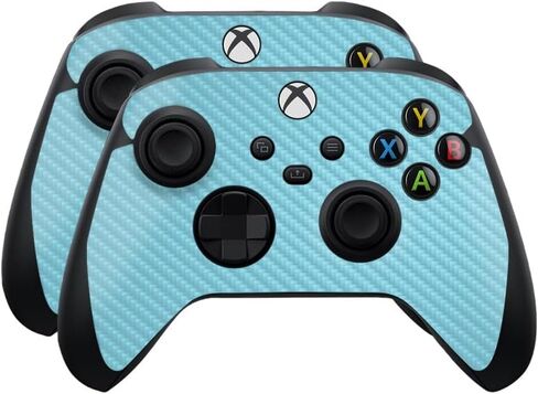 Skin Compatible with Microsoft Xbox Series X|S Controller (2 Pack) - Solid Baby Blue - Premium 3M Vinyl Protective Wrap Decal Cover - Easy to Apply | Crafted in The USA by MightySkins in Saudi Arabia