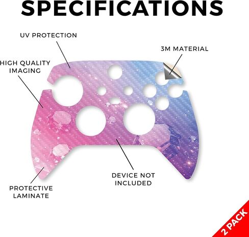 Skin Compatible with Microsoft Xbox Series X|S Controller (2 Pack) - Solid Baby Blue - Premium 3M Vinyl Protective Wrap Decal Cover - Easy to Apply | Crafted in The USA by MightySkins in Saudi Arabia