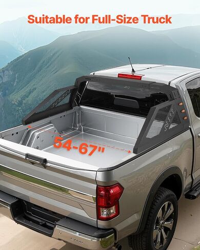 رف مطاردة VEVOR Truck Roll Bar Chase قابل للتعديل مع 6 مصابيح علامة جانبية مساعدة كهرمانية، مناسب عالميًا للشاحنات الصغيرة in Kuwait