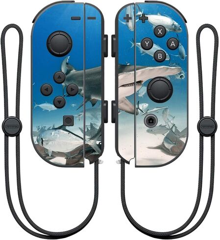 MightySkins Skin Compatible with Nintendo Joy-Con Controller - Kissing Dolphins | Protective, Durable, and Unique Vinyl Decal wrap Cover | Easy to Apply, Remove, and Change Styles | Made in The USA in Saudi Arabia