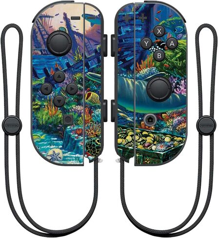 MightySkins Skin Compatible with Nintendo Joy-Con Controller - Kissing Dolphins | Protective, Durable, and Unique Vinyl Decal wrap Cover | Easy to Apply, Remove, and Change Styles | Made in The USA in Saudi Arabia