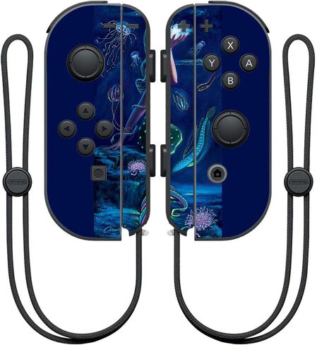 MightySkins Skin Compatible with Nintendo Joy-Con Controller - Kissing Dolphins | Protective, Durable, and Unique Vinyl Decal wrap Cover | Easy to Apply, Remove, and Change Styles | Made in The USA in Saudi Arabia