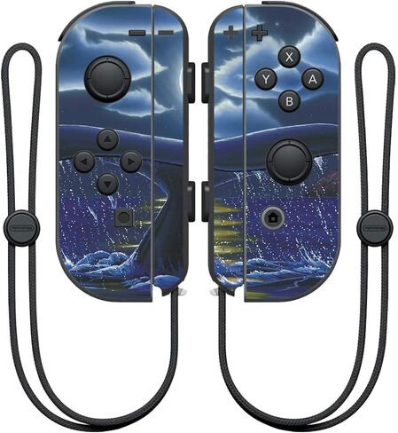 MightySkins Skin Compatible with Nintendo Joy-Con Controller - Kissing Dolphins | Protective, Durable, and Unique Vinyl Decal wrap Cover | Easy to Apply, Remove, and Change Styles | Made in The USA in Saudi Arabia