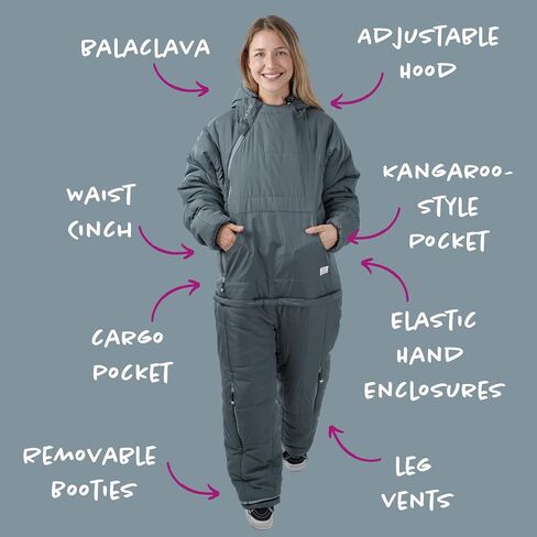 Selk'bag SWYTCH Original Wearable Sleeping Bag & Jacket | Convertible 2-in-1 Design, Water-Resistant, Eco-Friendly for Camping, Hiking, Travel, Skiing and Casual Use in Saudi Arabia