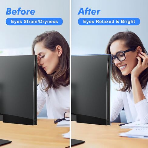 Blue Light Blocking Screen Protector Panel: 23-24 inch Anti Blue Light Screen Protector Panel for Diagonal 23,23.6,23.8,24inch Computer Monitor UV Blocking Filter Film Reducing Eye Strain in Kuwait