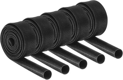 MECCANIXITY 5Pcs Insulation Braided Cable Sleeve,3.3Ft-9⁄16 Inch ID White, High Temp Silicone Coated Fiberglass Sleeving for Cable Wrap, Automotive Hose Lines Electrical Wiring Protection in Saudi Arabia