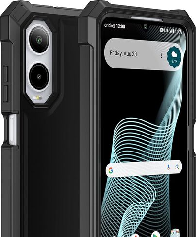 for Cricket Icon 6 Case/ATT Verge Case with Screen Protector,Cricket Icon 6 Phone Case Full Body Protection,Front Silicone Frame Frosted PC Back Military Grade Cover for ATT Verge/Cricket Icon6 Blue in Saudi Arabia