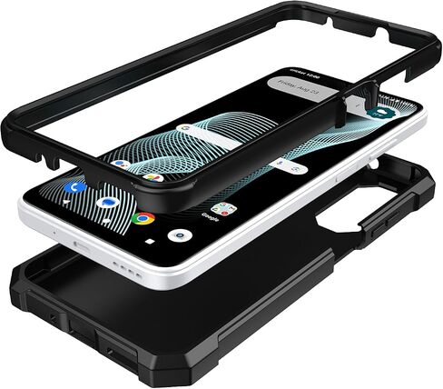 for Cricket Icon 6 Case/ATT Verge Case with Screen Protector,Cricket Icon 6 Phone Case Full Body Protection,Front Silicone Frame Frosted PC Back Military Grade Cover for ATT Verge/Cricket Icon6 Blue in Saudi Arabia