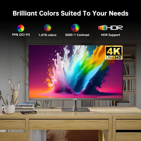 32 Inch 4K Smart Monitor, Google TV System UHD (3840x 2160) Smart TV with Speakers, Netflix Licensed, Type-C 65W PD, WirelessDisplay, HDR, Bluetooth, Hey Google Voice Remot, VESA Support, A32Q8 in Saudi Arabia
