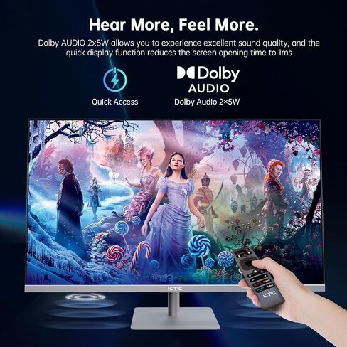32 Inch 4K Smart Monitor, Google TV System UHD (3840x 2160) Smart TV with Speakers, Netflix Licensed, Type-C 65W PD, WirelessDisplay, HDR, Bluetooth, Hey Google Voice Remot, VESA Support, A32Q8 in Saudi Arabia